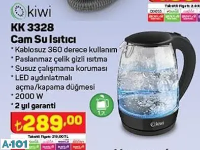 KİWİ CAM SU ISITICI KİWİ CAM SU ISITICI